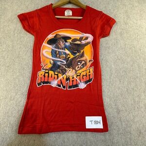 Vintage 70s Roach 76 Ridin High Graphic T Shirt Red Plymouth USA Made Medium